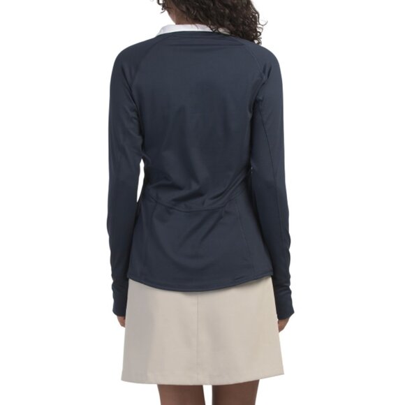 PUMA GOLF Navy Blazer Upf 50 Gamer Quarter Zip Jacket - Picture 2 of 2